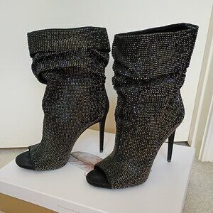 Jessica Simpson Black Glitter Booties